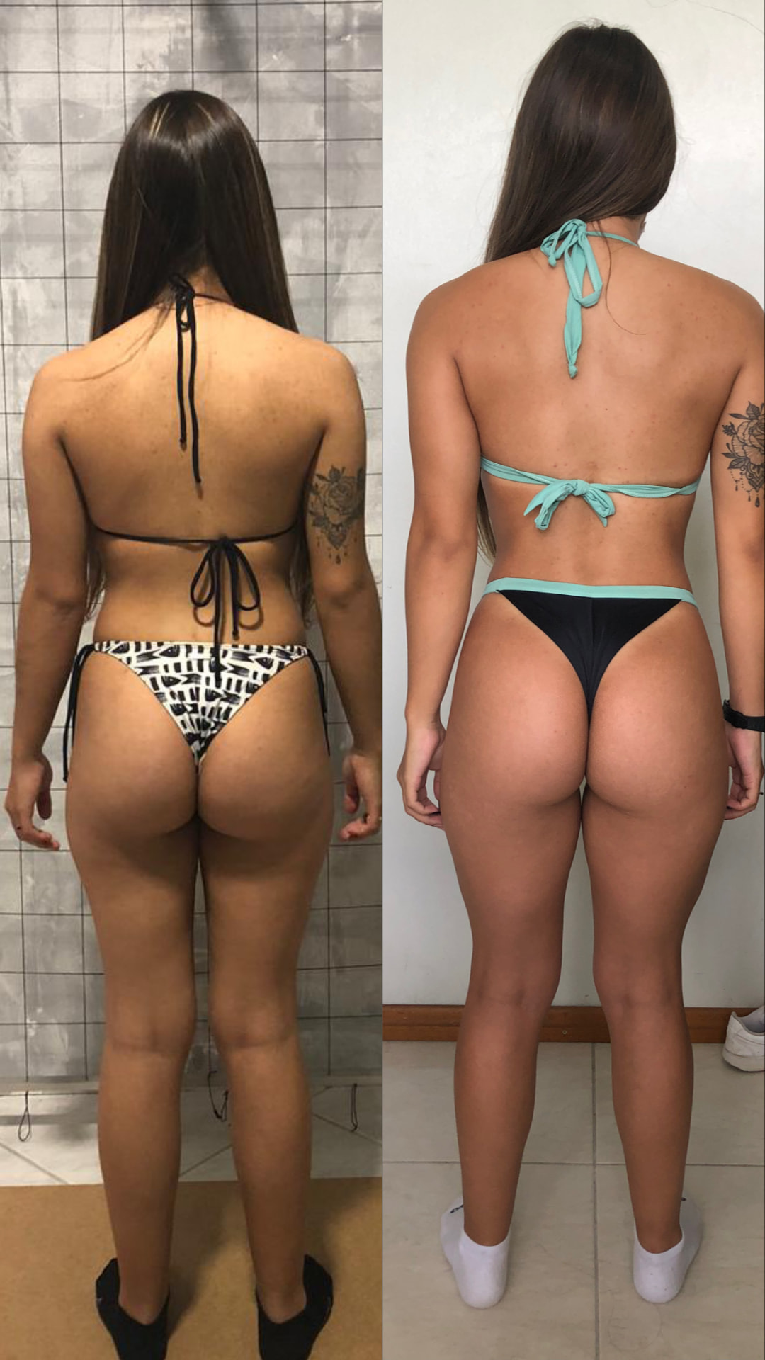 Antes e depois de Juliana P., 25 após a Fórmula do Glúteo Mágico
